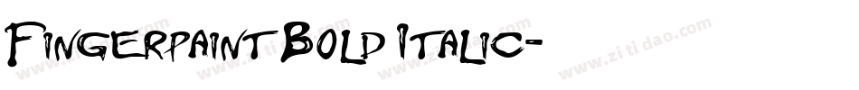 Fingerpaint Bold Italic字体转换